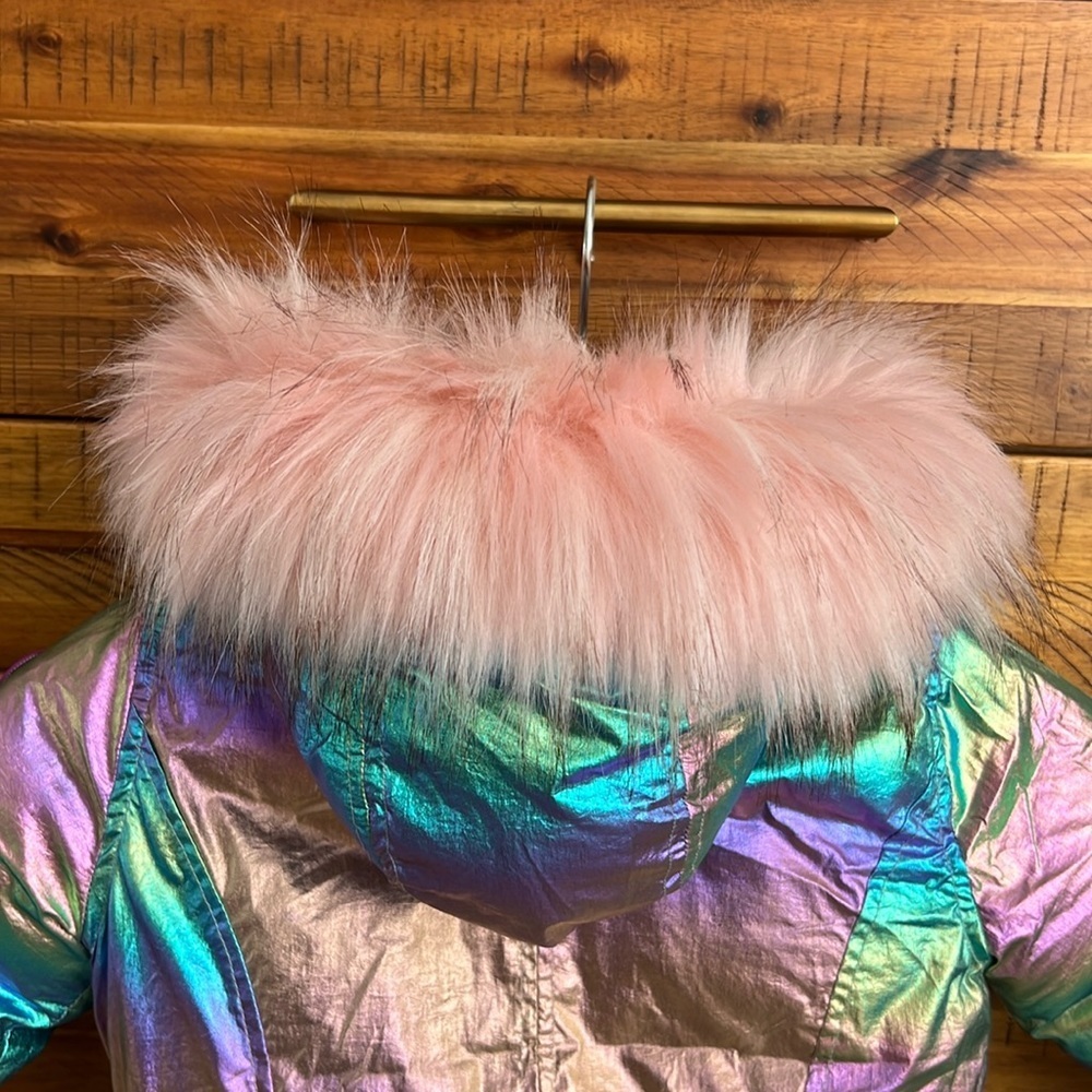 Appaman Rainbow Ombre Middie Puffer Girls Coat - Picture 5 of 11